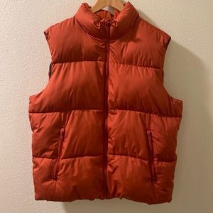 Burnt orange puffer vest, Size Large